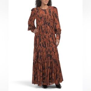 FARM RIO
Giraffes Puff Sleeve Maxi Dress